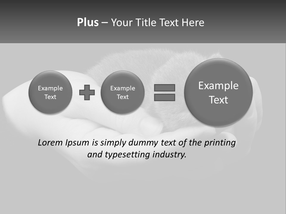 Grey Hand Kitty PowerPoint Template