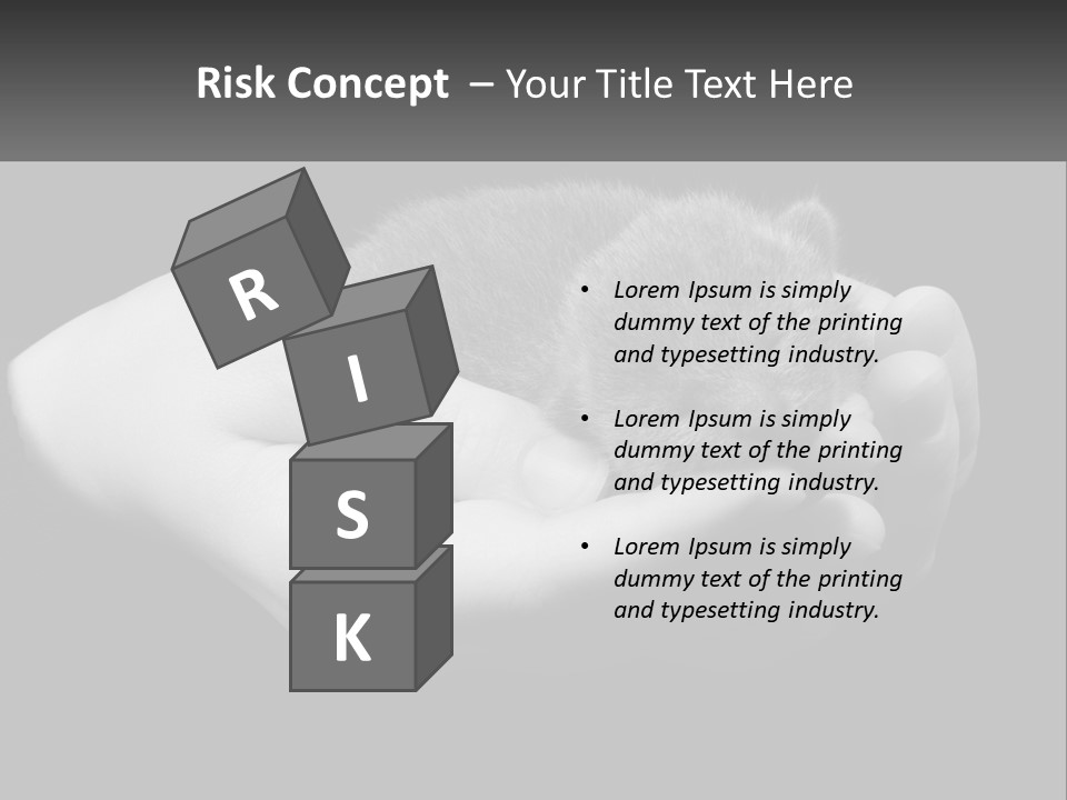 Grey Hand Kitty PowerPoint Template