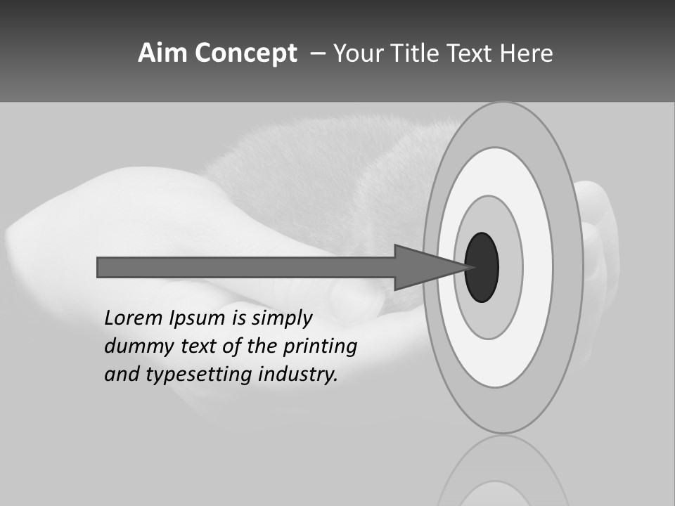 Grey Hand Kitty PowerPoint Template