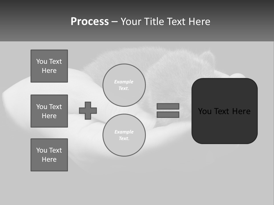 Grey Hand Kitty PowerPoint Template