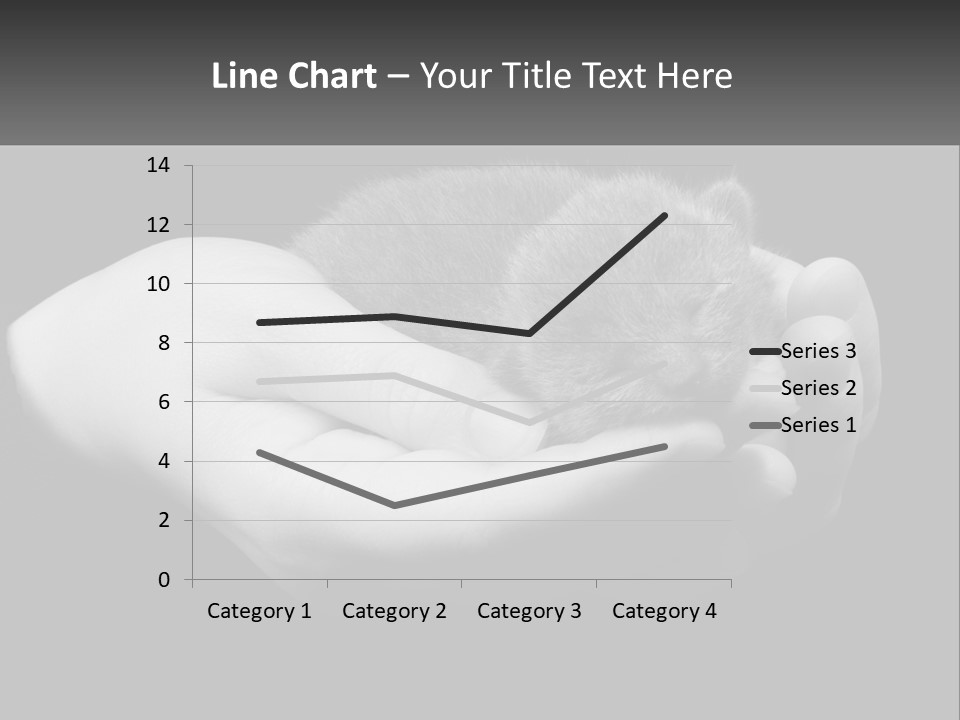 Grey Hand Kitty PowerPoint Template