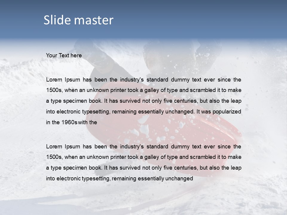 Sport Season Sled PowerPoint Template