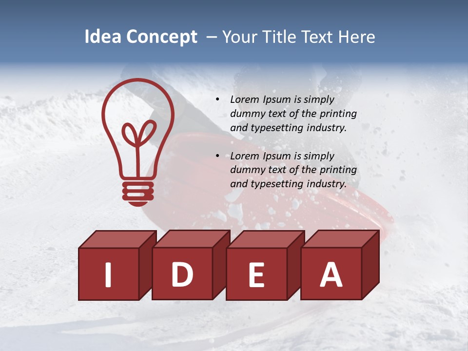 Sport Season Sled PowerPoint Template
