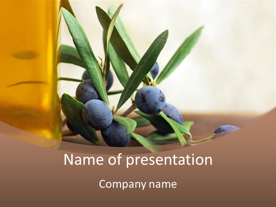 Oily Garden Condiment PowerPoint Template