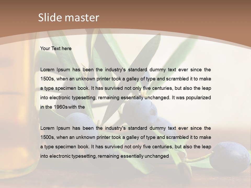 Oily Garden Condiment PowerPoint Template