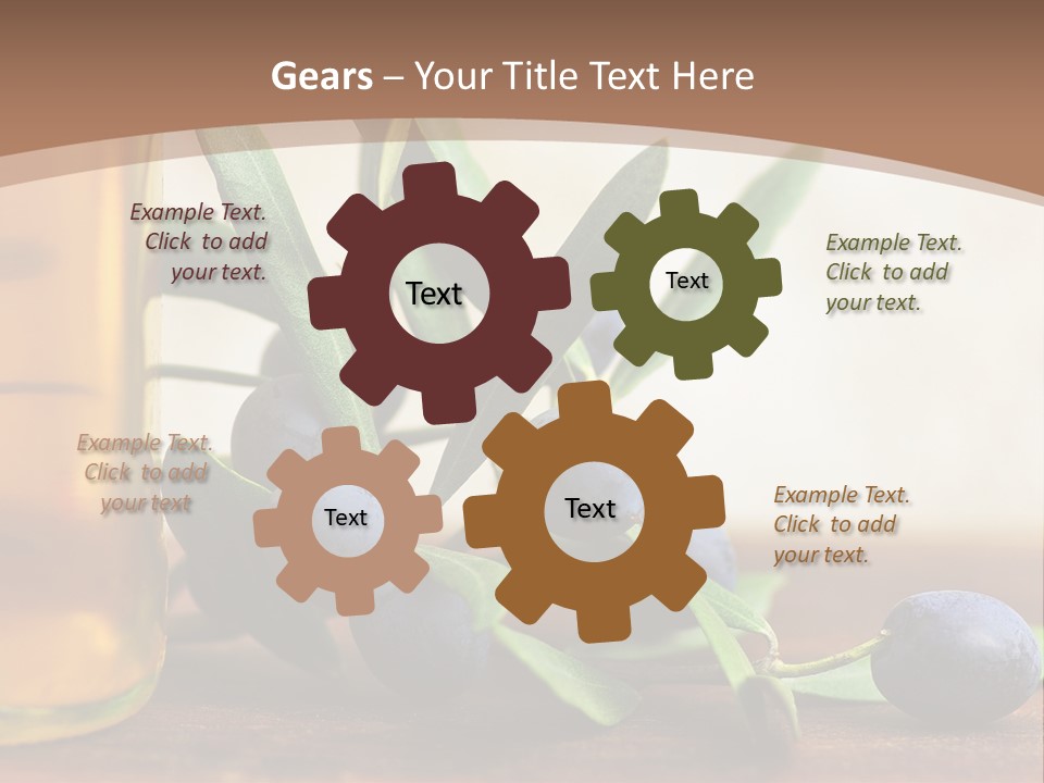 Oily Garden Condiment PowerPoint Template