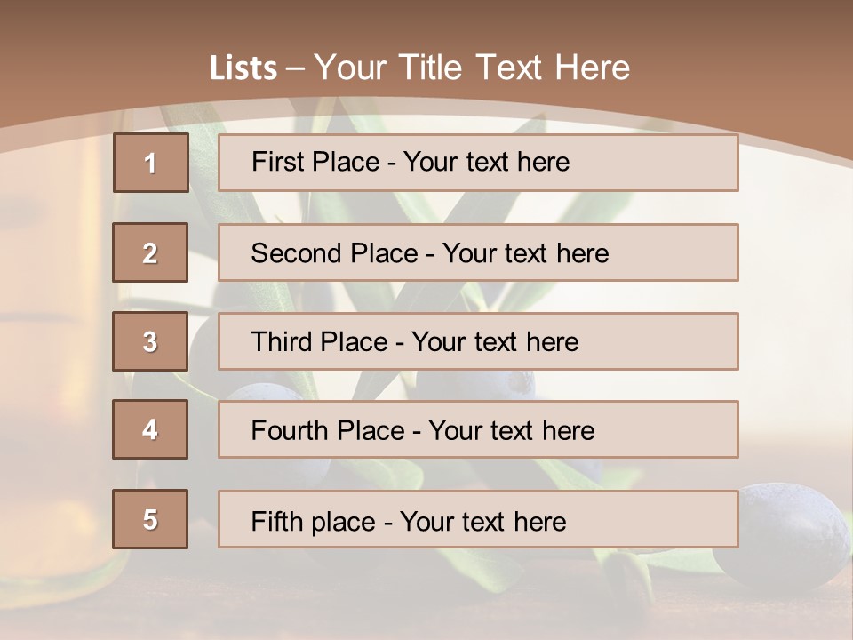 Oily Garden Condiment PowerPoint Template