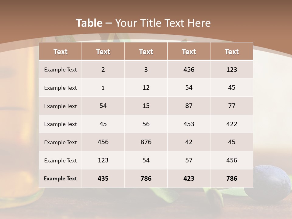Oily Garden Condiment PowerPoint Template