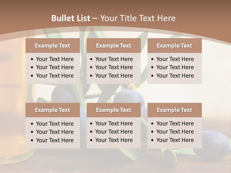 Oily Garden Condiment PowerPoint Template