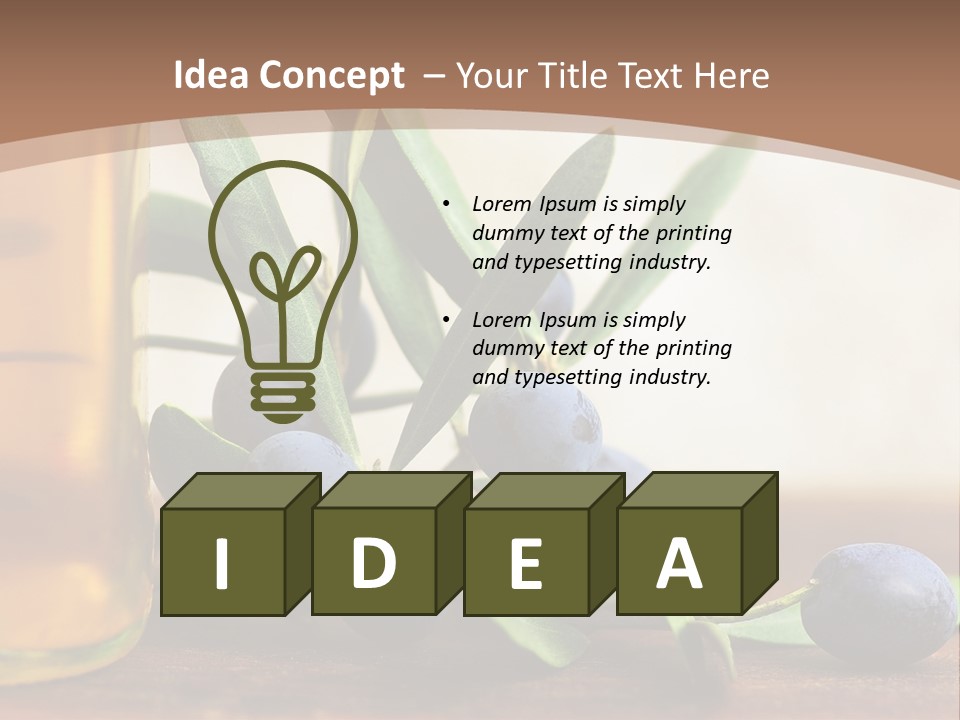 Oily Garden Condiment PowerPoint Template