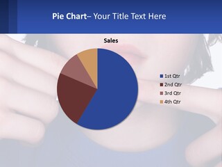 A Young Boy Holding His Finger To His Mouth PowerPoint Template