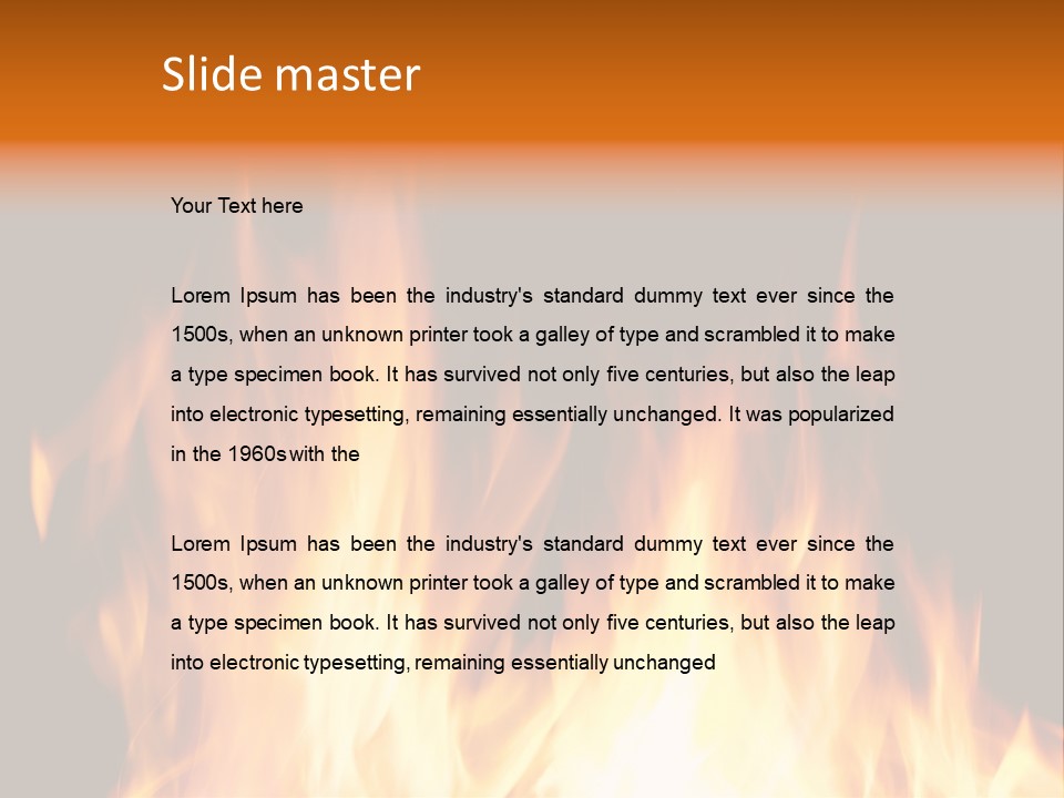 Fuel Fire Grill PowerPoint Template