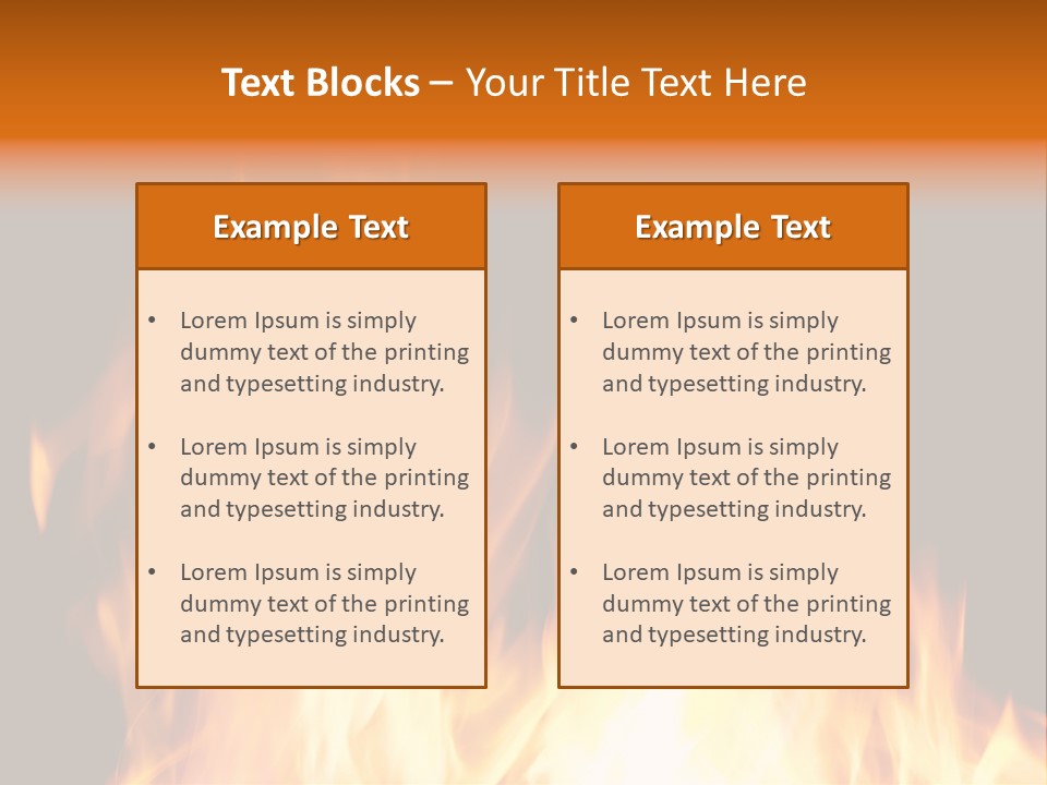 Fuel Fire Grill PowerPoint Template