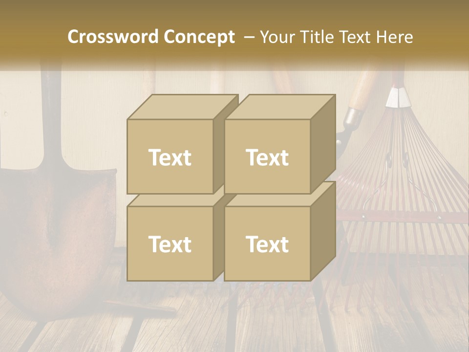 Working Wood Hoe PowerPoint Template