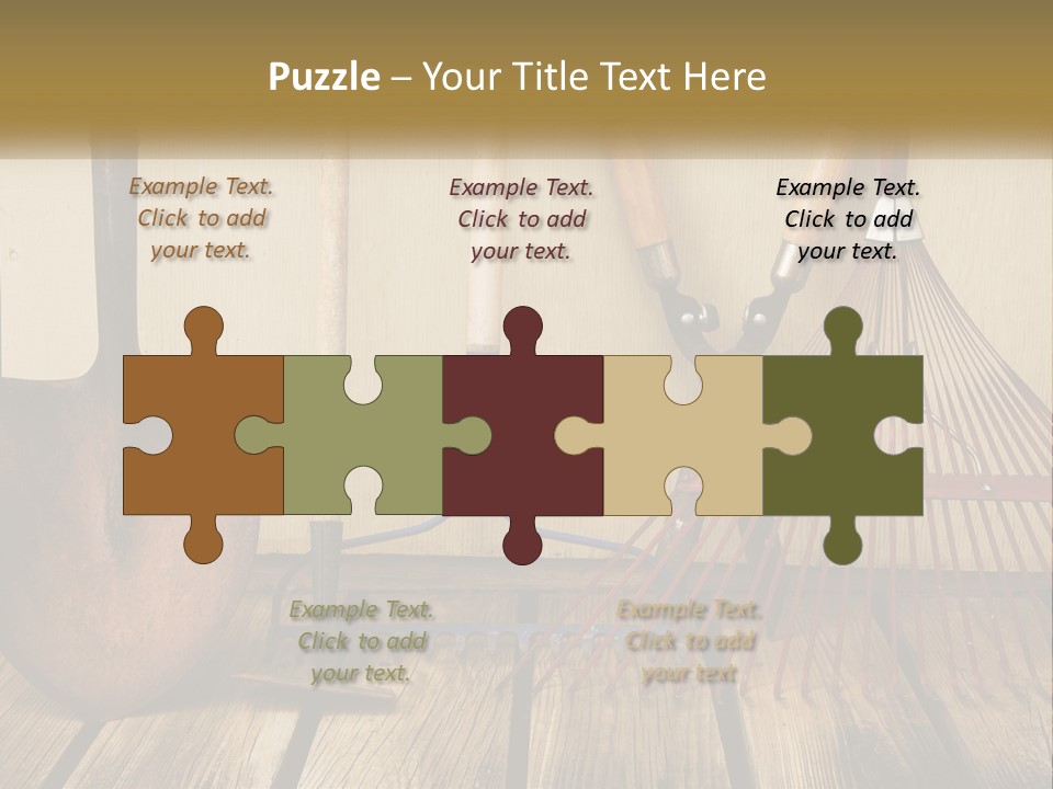 Working Wood Hoe PowerPoint Template