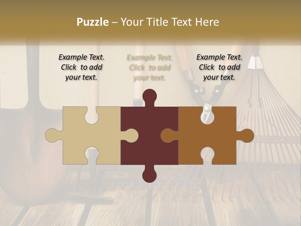 Working Wood Hoe PowerPoint Template