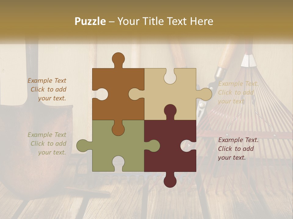 Working Wood Hoe PowerPoint Template