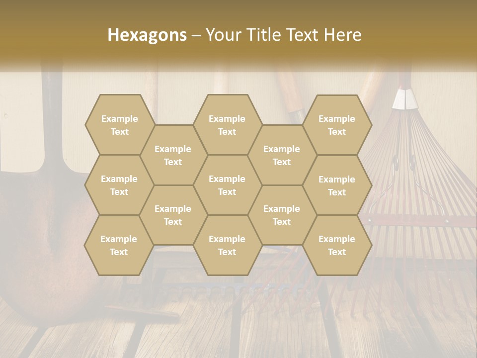 Working Wood Hoe PowerPoint Template