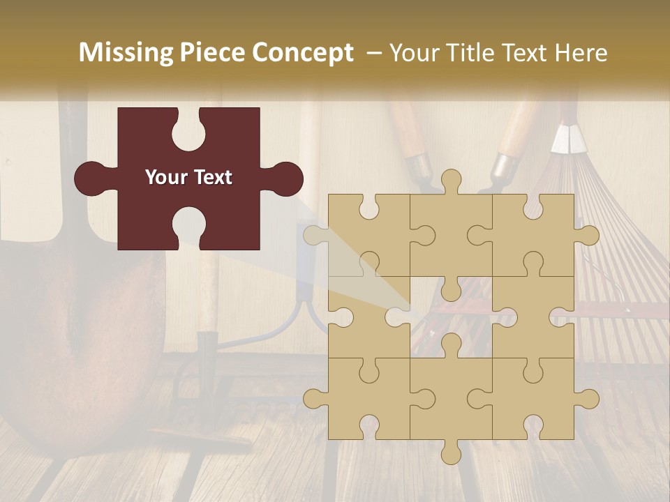 Working Wood Hoe PowerPoint Template