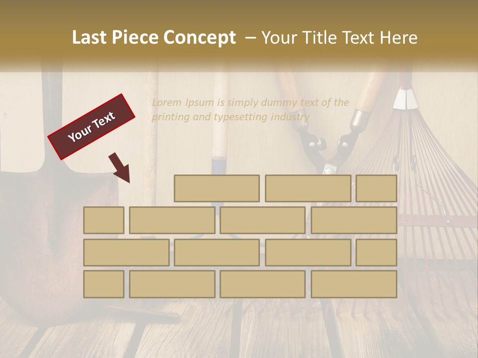 Working Wood Hoe PowerPoint Template
