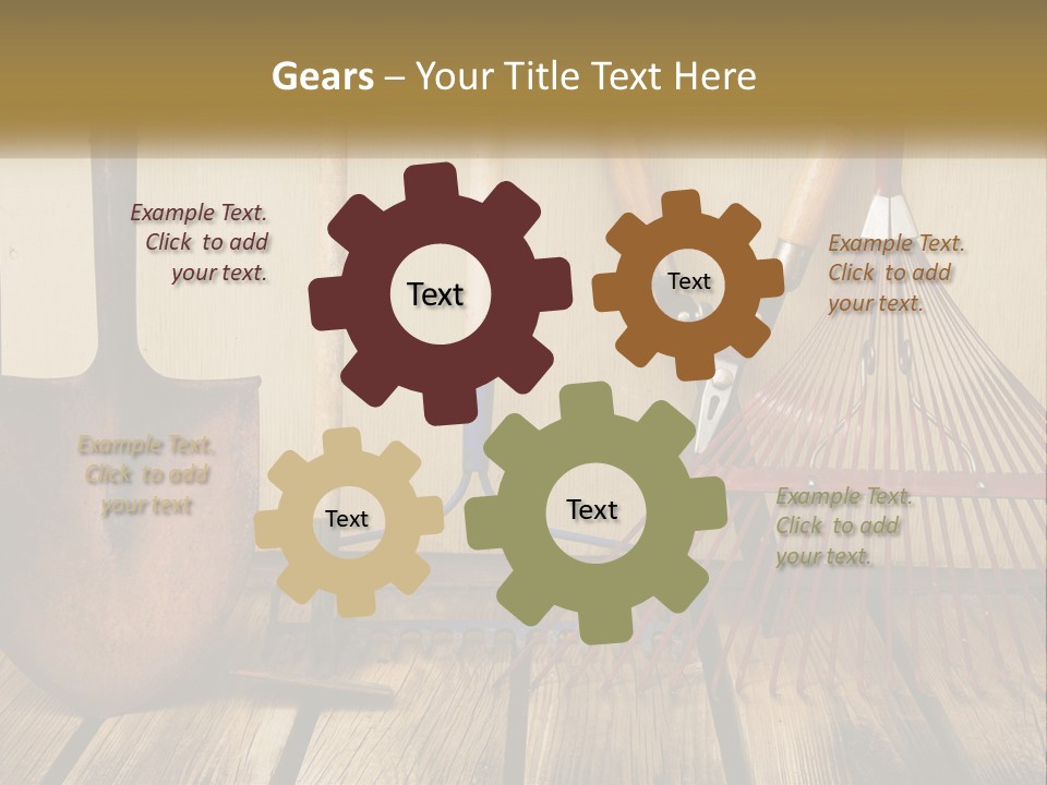 Working Wood Hoe PowerPoint Template