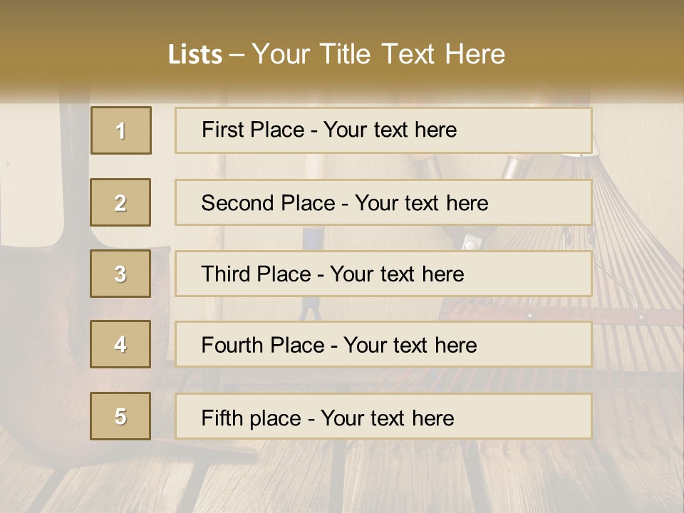 Working Wood Hoe PowerPoint Template