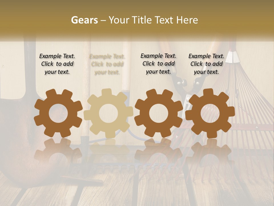 Working Wood Hoe PowerPoint Template