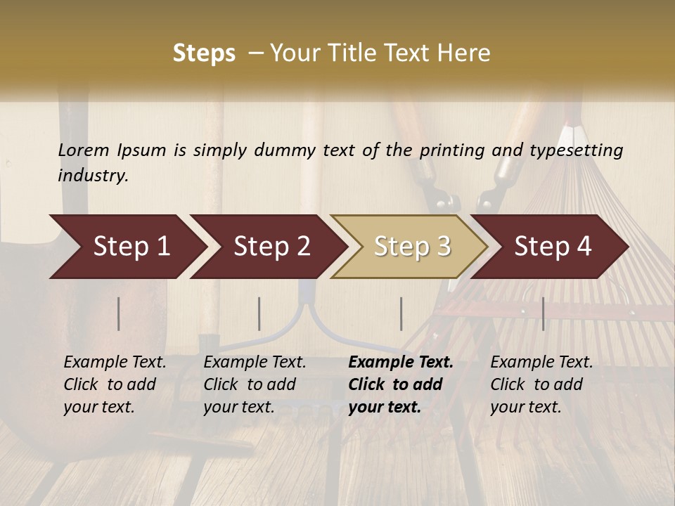 Working Wood Hoe PowerPoint Template