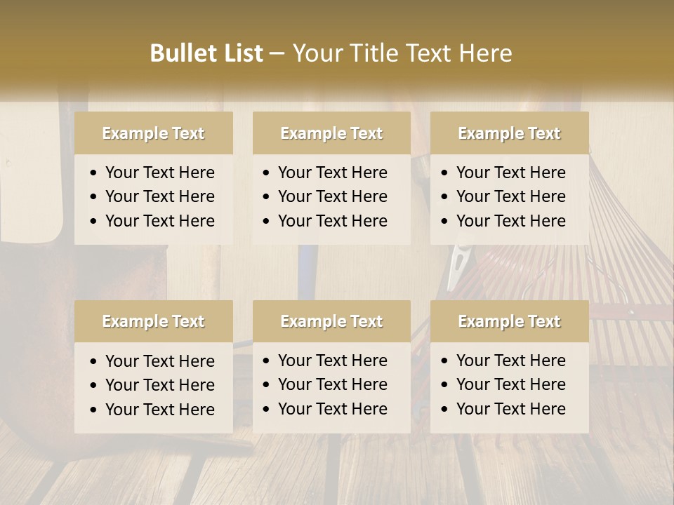 Working Wood Hoe PowerPoint Template