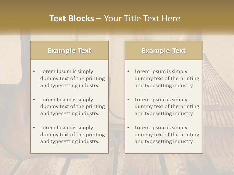 Working Wood Hoe PowerPoint Template