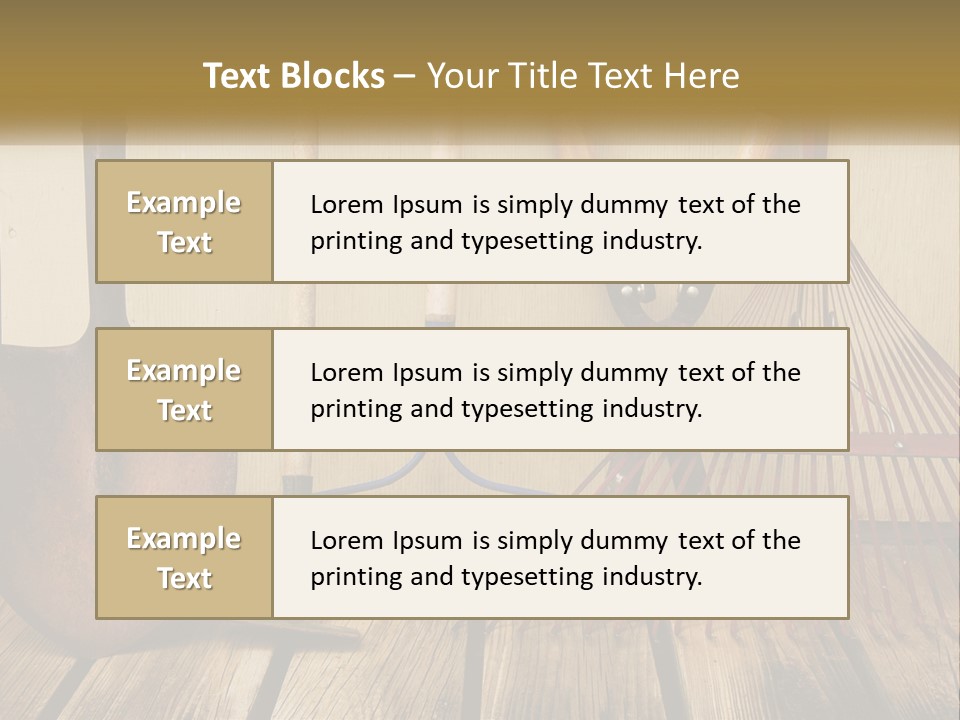 Working Wood Hoe PowerPoint Template