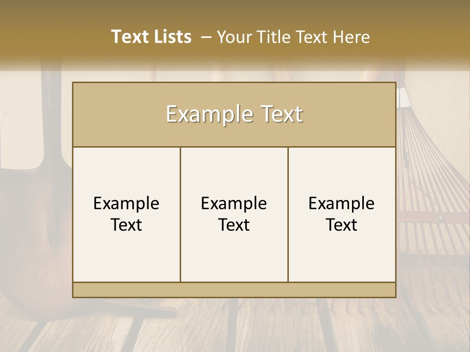 Working Wood Hoe PowerPoint Template