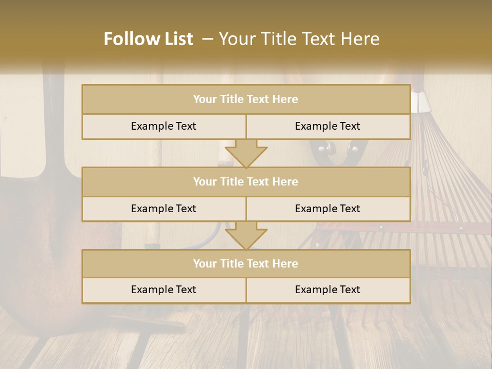 Working Wood Hoe PowerPoint Template