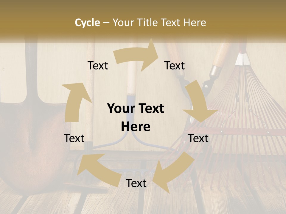Working Wood Hoe PowerPoint Template