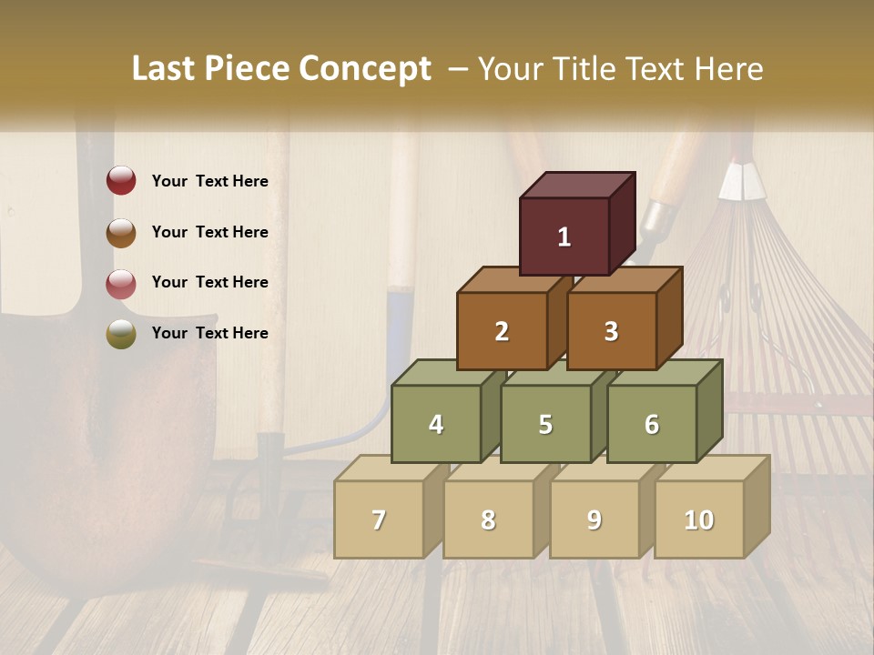 Working Wood Hoe PowerPoint Template