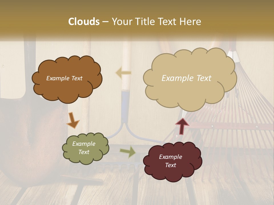 Working Wood Hoe PowerPoint Template