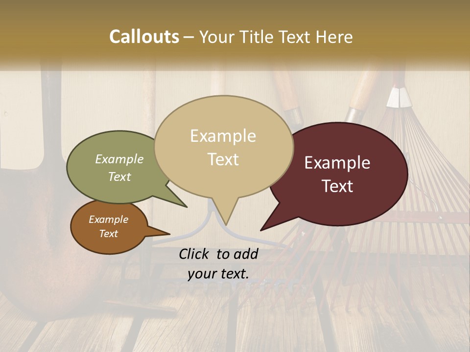 Working Wood Hoe PowerPoint Template
