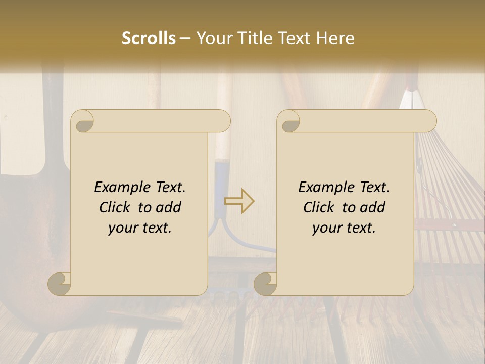 Working Wood Hoe PowerPoint Template