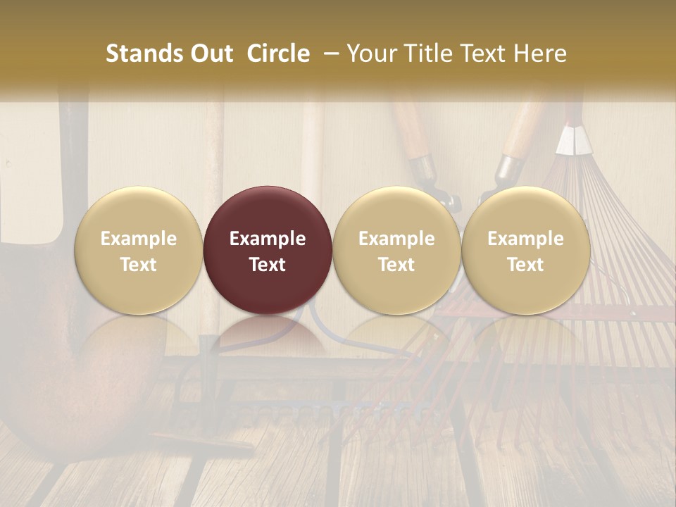 Working Wood Hoe PowerPoint Template