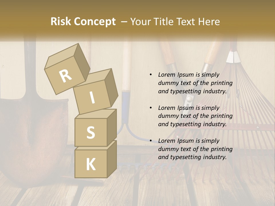 Working Wood Hoe PowerPoint Template