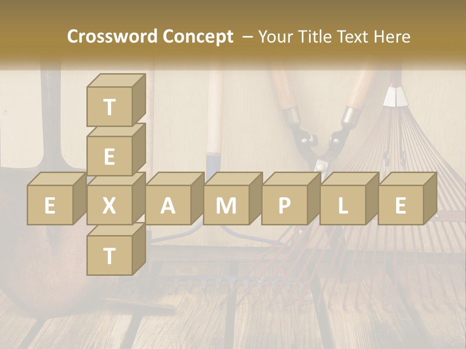 Working Wood Hoe PowerPoint Template