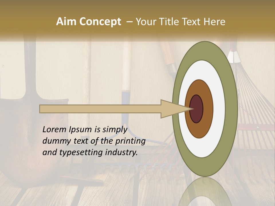Working Wood Hoe PowerPoint Template