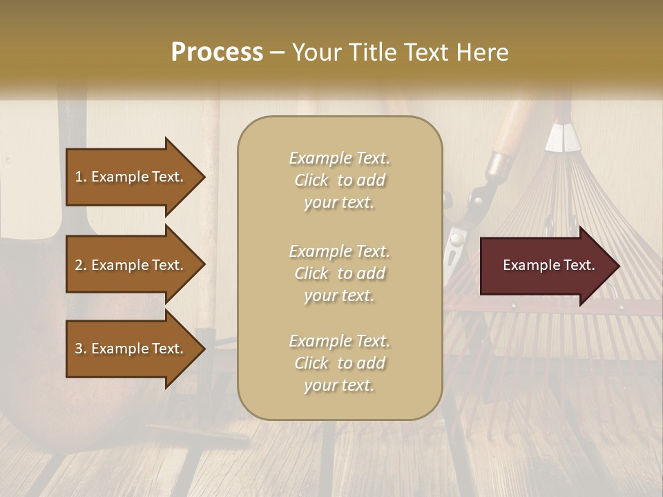 Working Wood Hoe PowerPoint Template