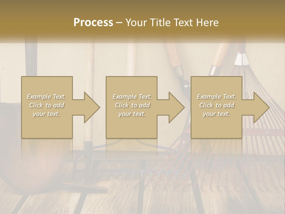 Working Wood Hoe PowerPoint Template