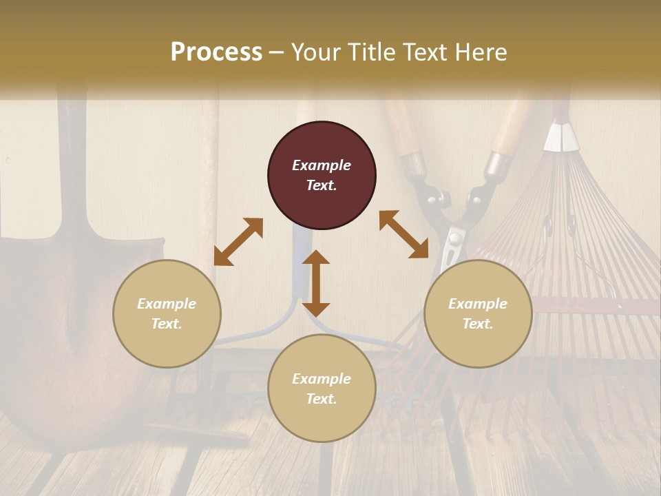 Working Wood Hoe PowerPoint Template