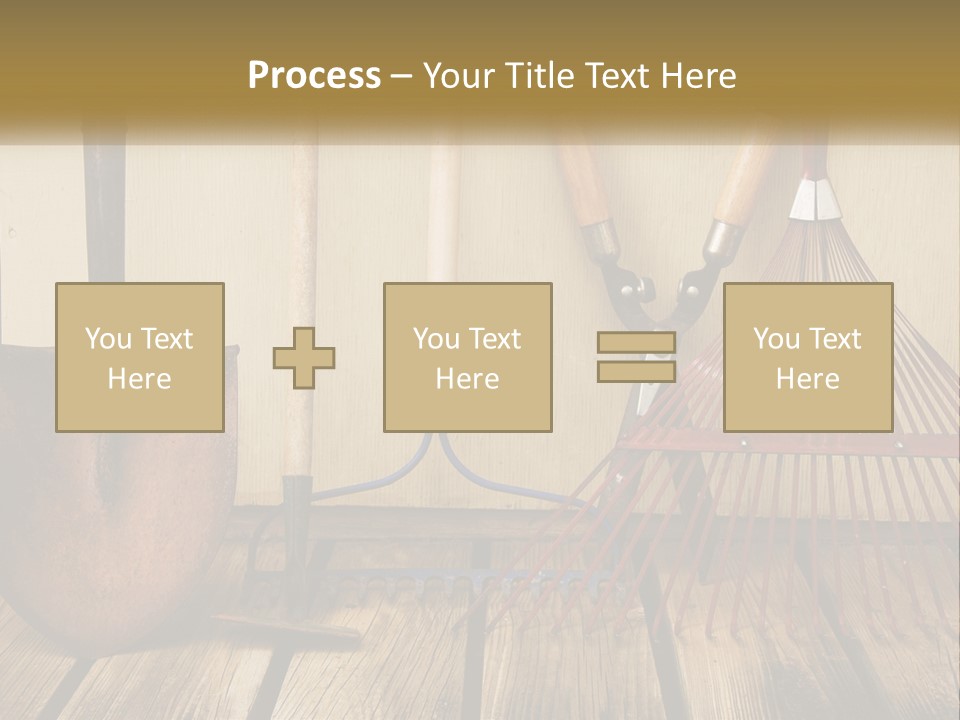 Working Wood Hoe PowerPoint Template