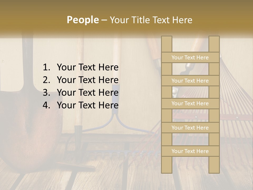 Working Wood Hoe PowerPoint Template