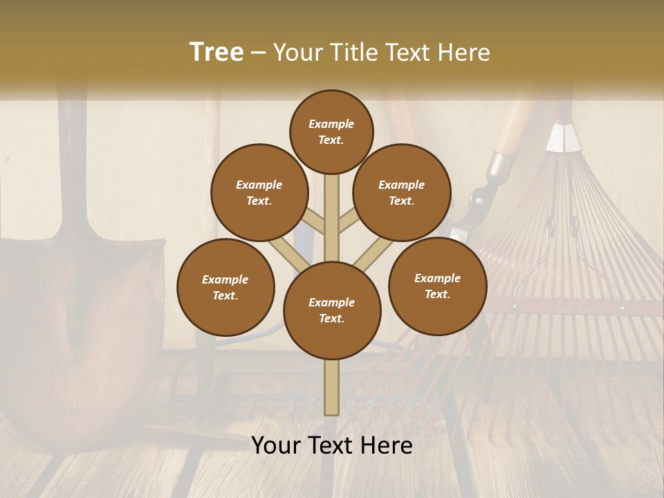 Working Wood Hoe PowerPoint Template