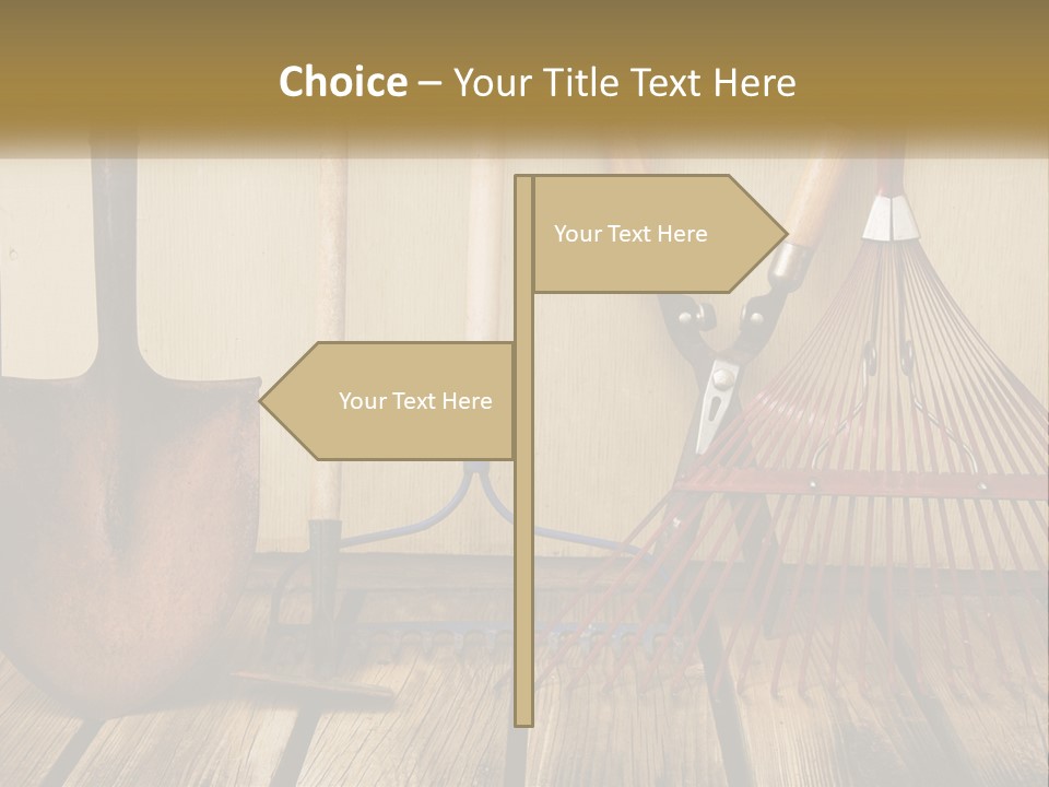 Working Wood Hoe PowerPoint Template