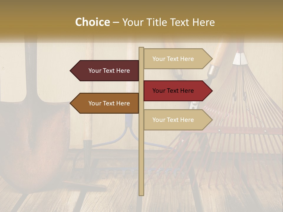 Working Wood Hoe PowerPoint Template